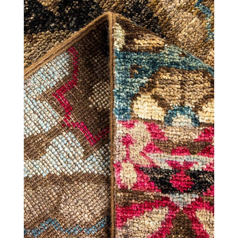 Overton Hand Knotted Wool Vintage Inspired Modern Contemporary Modern Multi Area Rug - 4' 0" x 6' 0"
