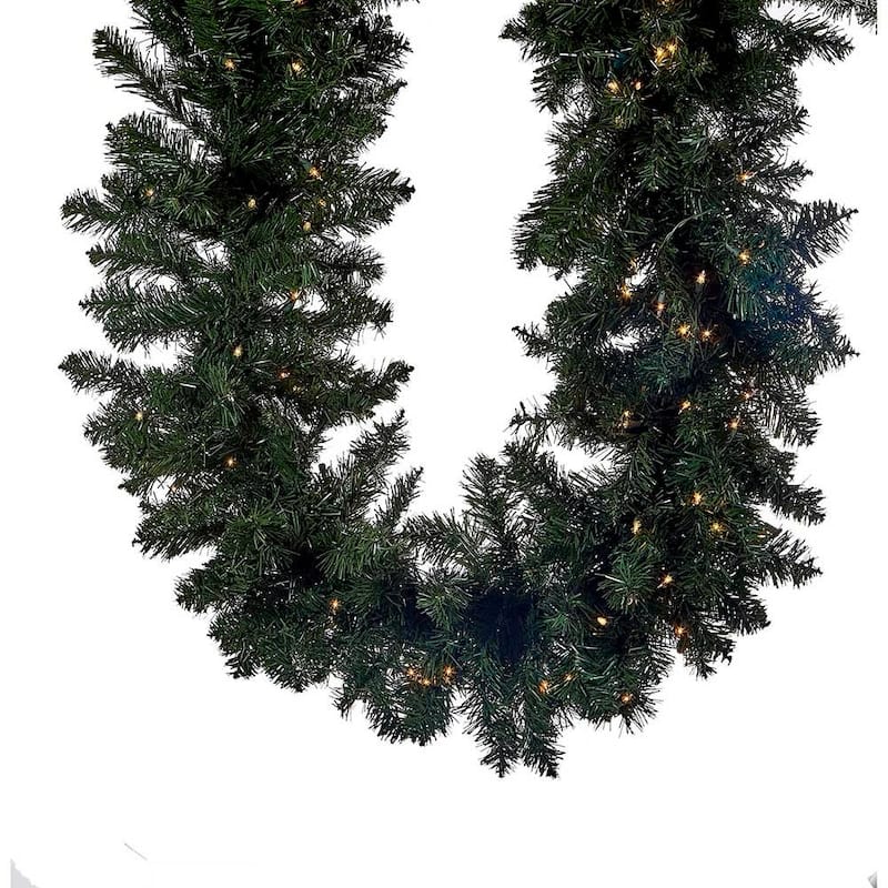 Kurt Adler 9-Foot Prelit Twinkle LED Vanderbilt Garland - Multicolored