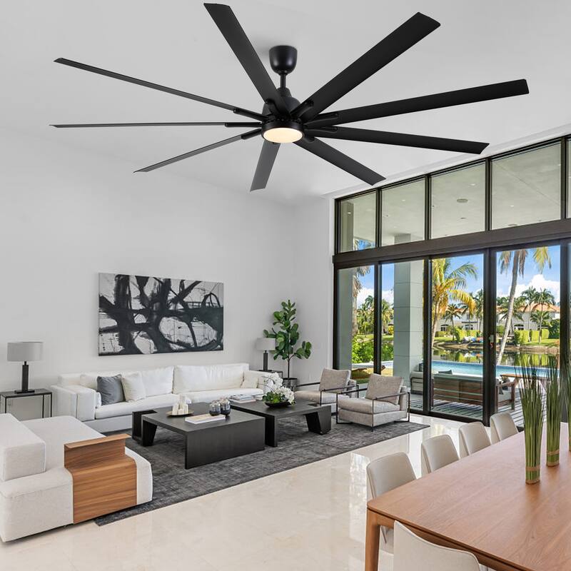 Reversible DC Motor Ceiling Fan with Timer and LED Light, 6 Speed Remote Control & 3 Adjustable Down Rods