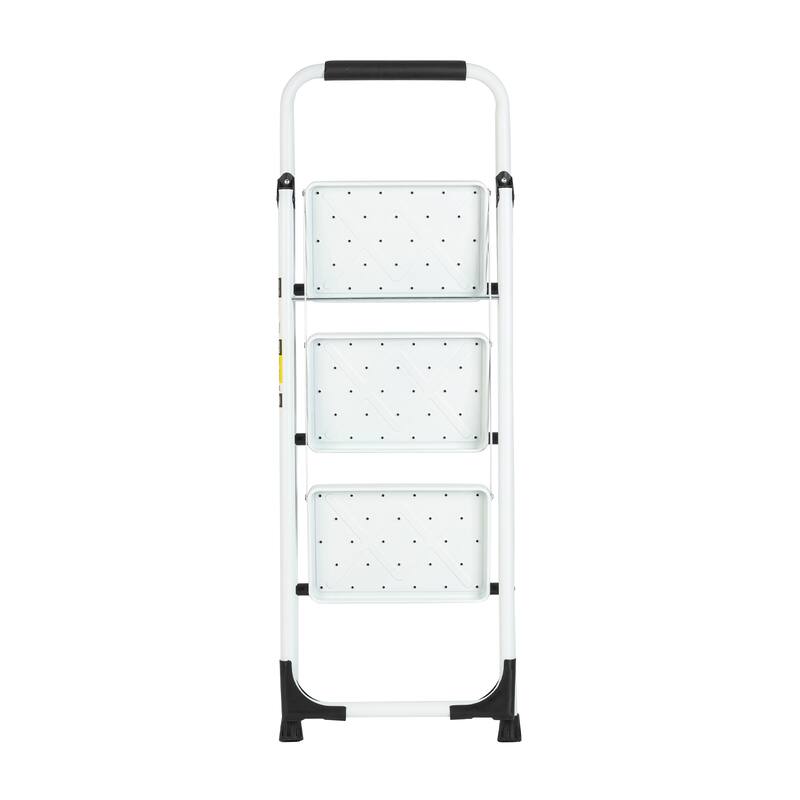 330 lb Capacity 3-Step Iron Folding Step Stool Ladder