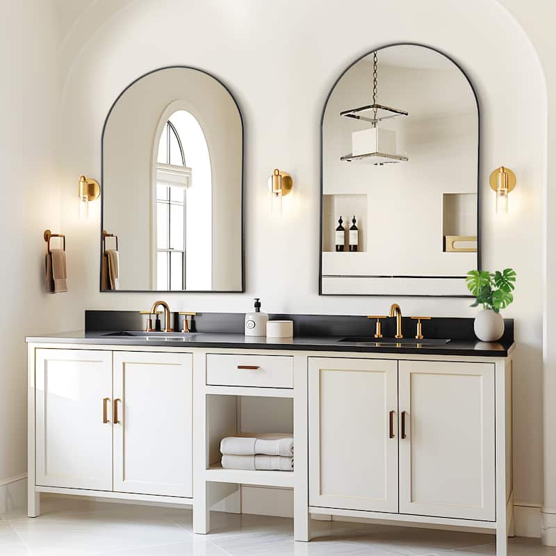 Modern Arch Wall Mirrors for Bathroom Vanity Mirror(Set of 2) - 36*24