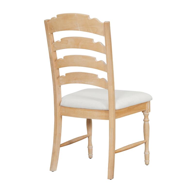 Vintage Distressed 4-Piece Dining Chairs with Padded Seat, Set of 4 Accent Chairs with Serrated Back