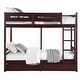 preview thumbnail 6 of 5, Twin over Twin Bunk Bed with Removable Ladder & Hanger, Espresso