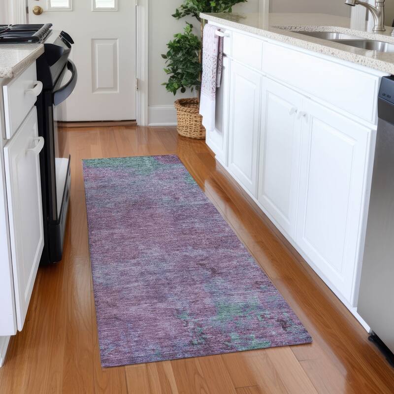 Premium Washable Super Soft Solid Ombre Mayfield Rug - Lavender - 2'3" x 7'6"