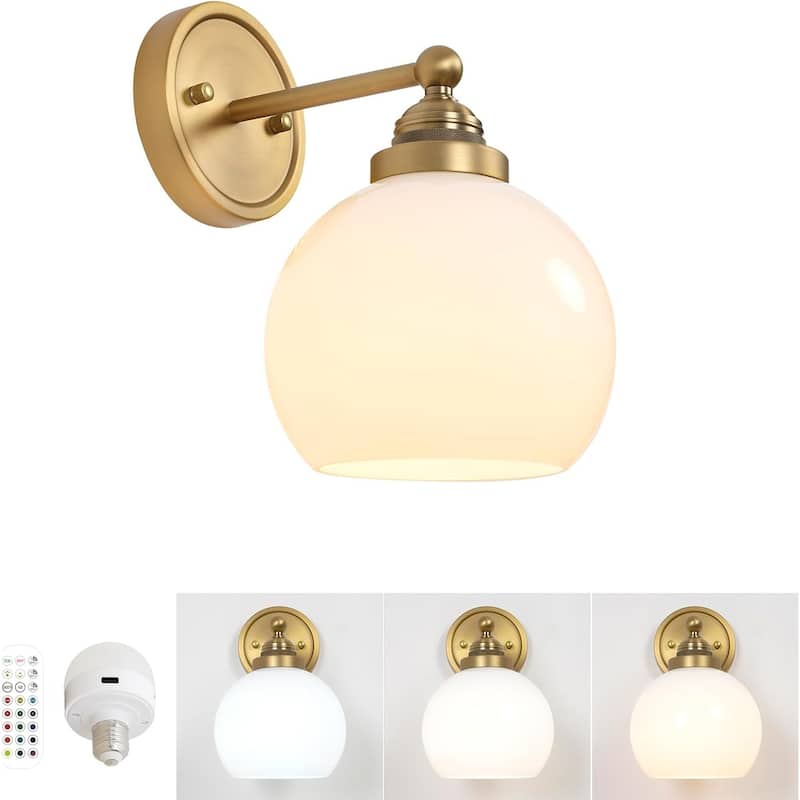 Modern mounted light antique brass vanity light glass, metal wall light