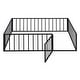 preview thumbnail 16 of 30, Full Size Metal Floor Bed Frame with Fence and Door for Kids