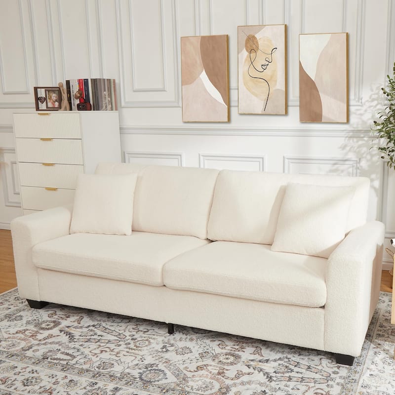 83'' Comfy Cloud Couch, Modern 3 Seater Deep Seat Sofa with Wide Armrester