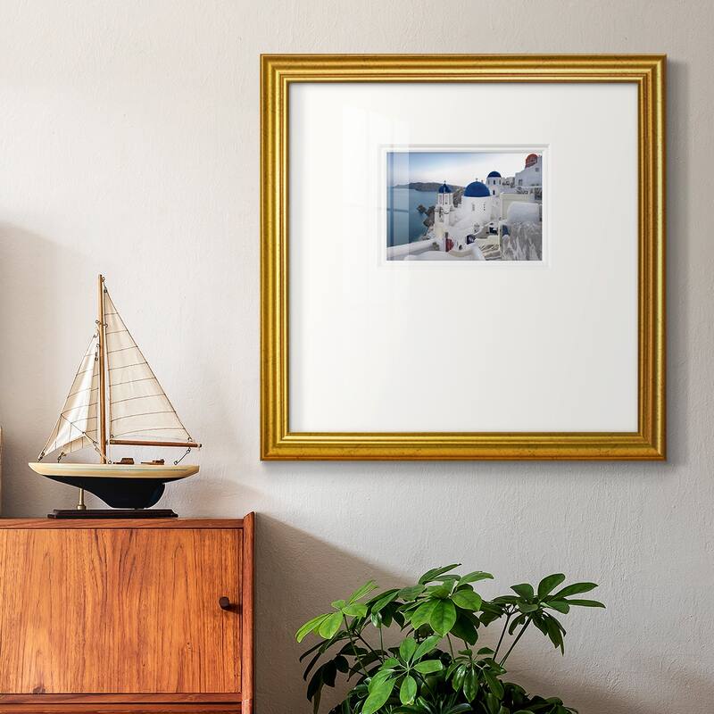 Santorini SunrisePremium Framed Print