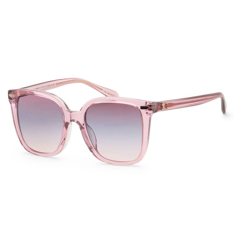 Coach Women's 54mm Transparent Rose / Blush Sunglasses