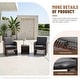 preview thumbnail 14 of 20, 5-Piece Outdoor Wicker Patio Furniture Set, PE Rattan Conversation Set with 2 Armchairs, 2 Ottomans, 1 Side Table & Cushions