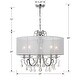 preview thumbnail 5 of 4, Othello 5 Light Clear Crystal Polished Chrome Chandelier - 24'' W x 21'' H