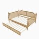 preview thumbnail 7 of 8, Full Size Daybed with Full Size Trundle for Limited Space, Kids Wood Bed for Limited Space