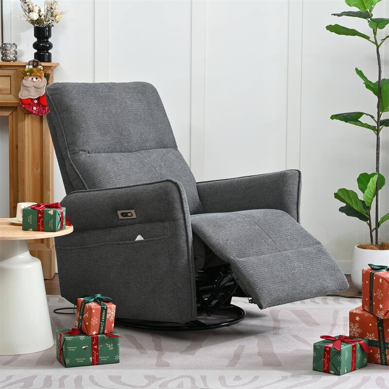 270° Power Swivel Rocker Recliner Chair for Adults, Swivel Rocking Recliner Chair,Electric Small Recliners for Small Spaces