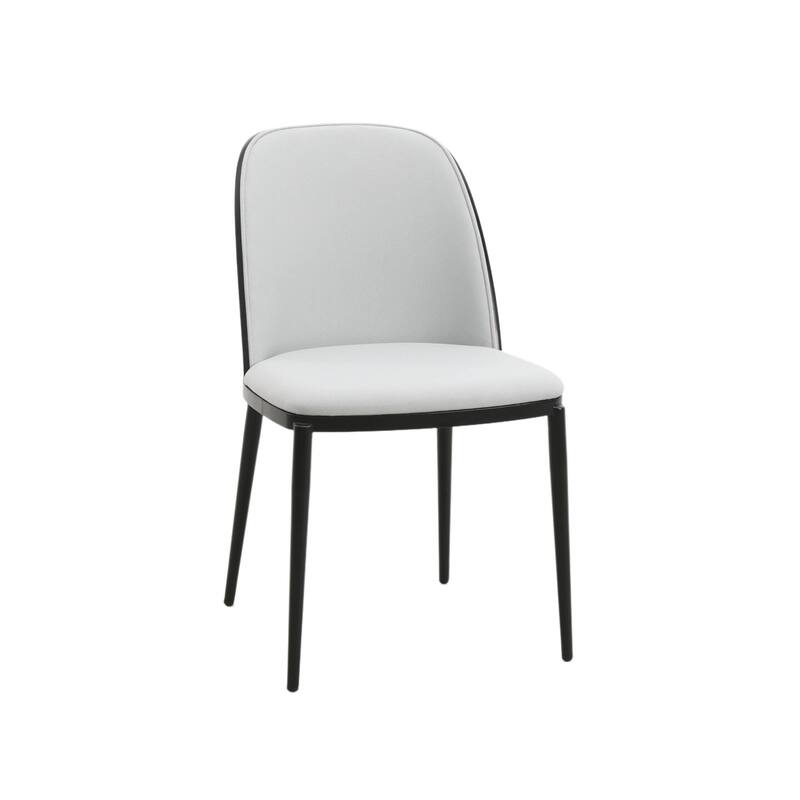 9-Piece Dining Set in Black Steel with 8 Chairs and Table Tule Collection by LeisureMod