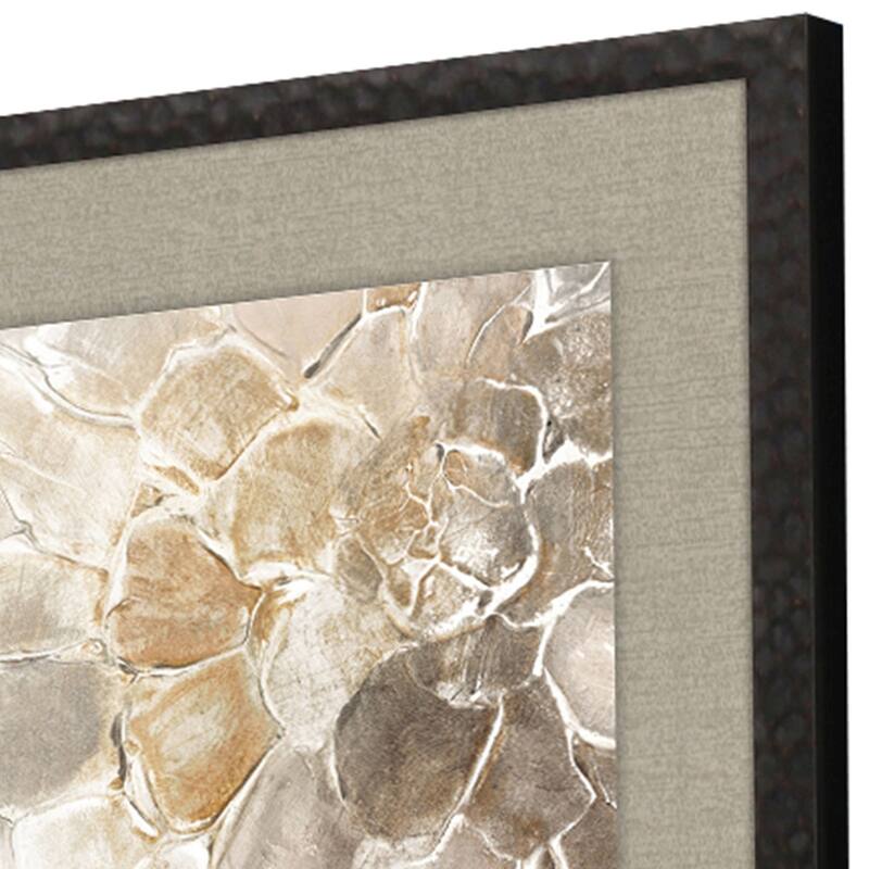 Golden Medallions S/2 Framed Art Giclee Under Glass
