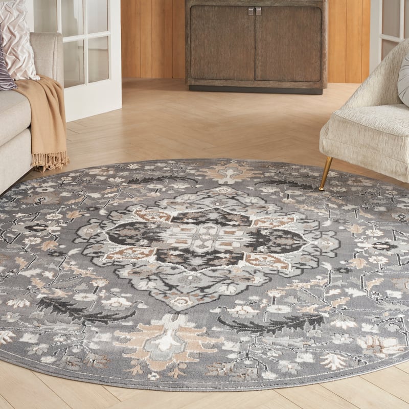 Nourison Elation Persian Floral Medallion Area Rug