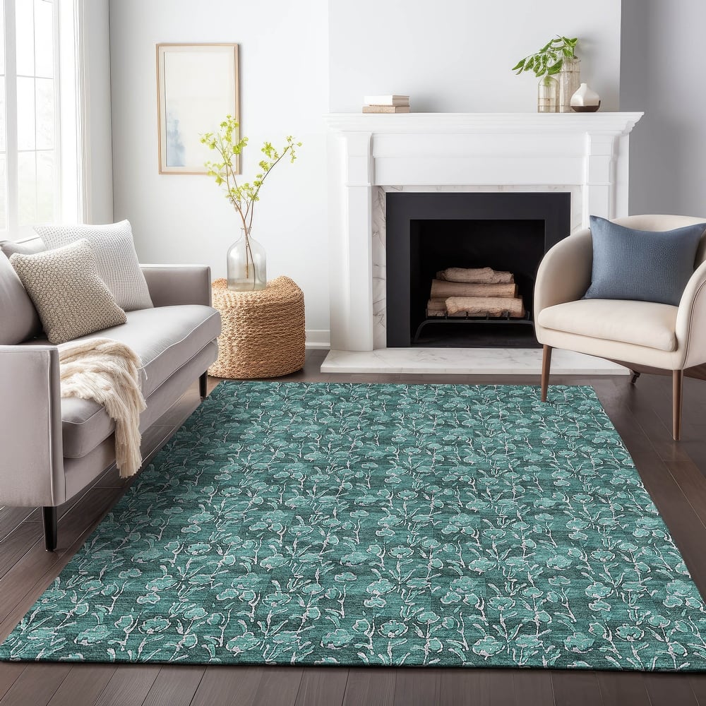 Premium Washable Super Soft Floral Contemporary Mayfield Rug
