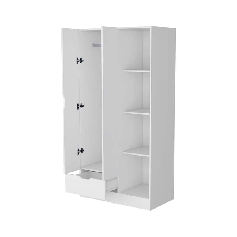 2-Door Armoire with Open Compartment