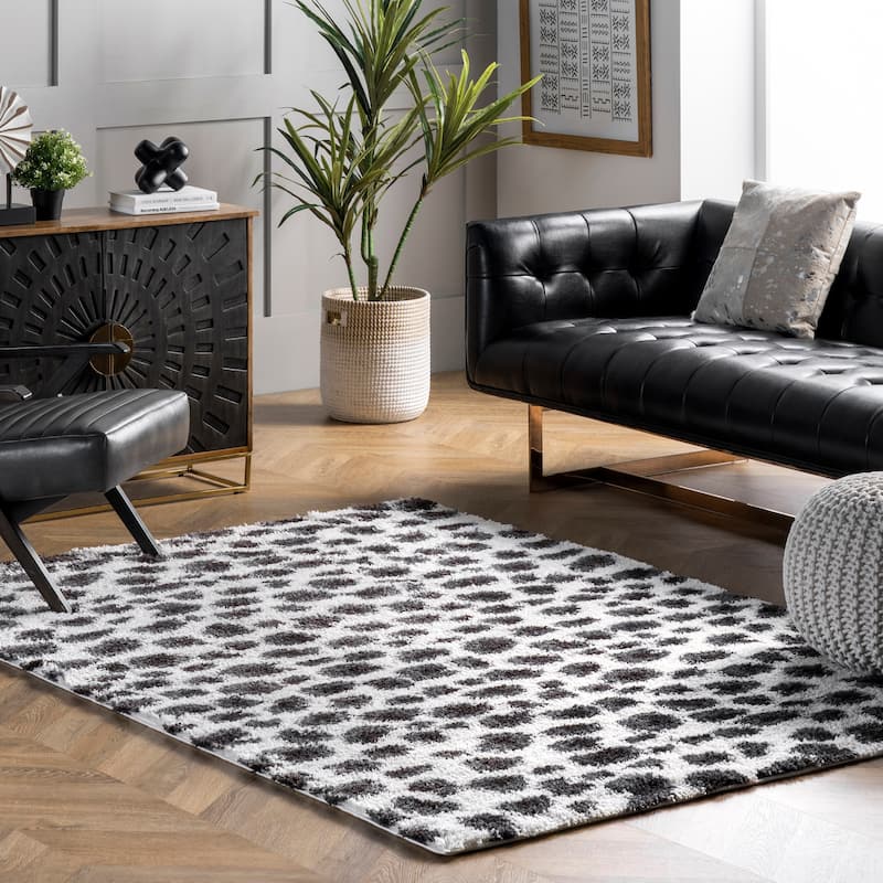 Nuloom Lennon Cozy Shag Leopard Area Rug