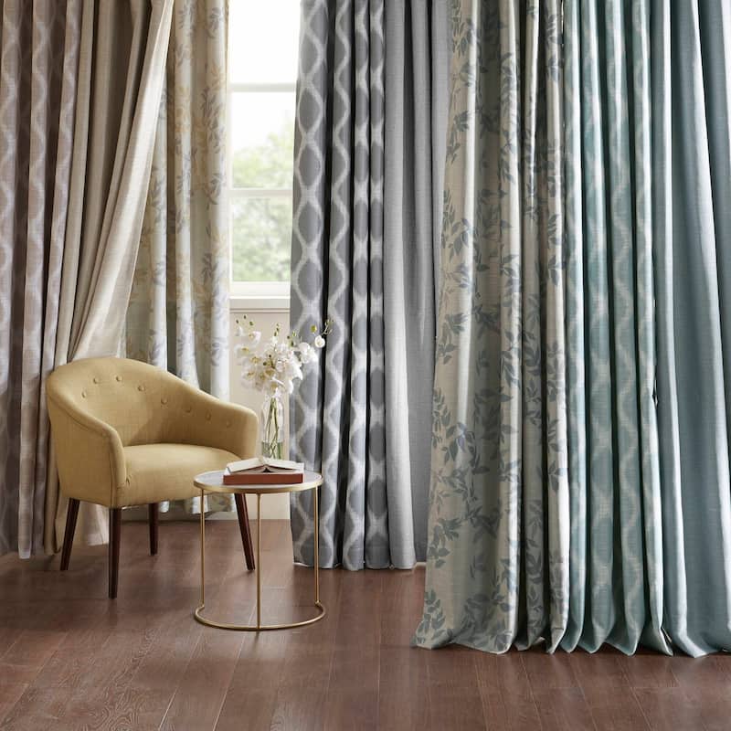 SunSmart Kagen Printed Ikat Blackout Curtain Panel