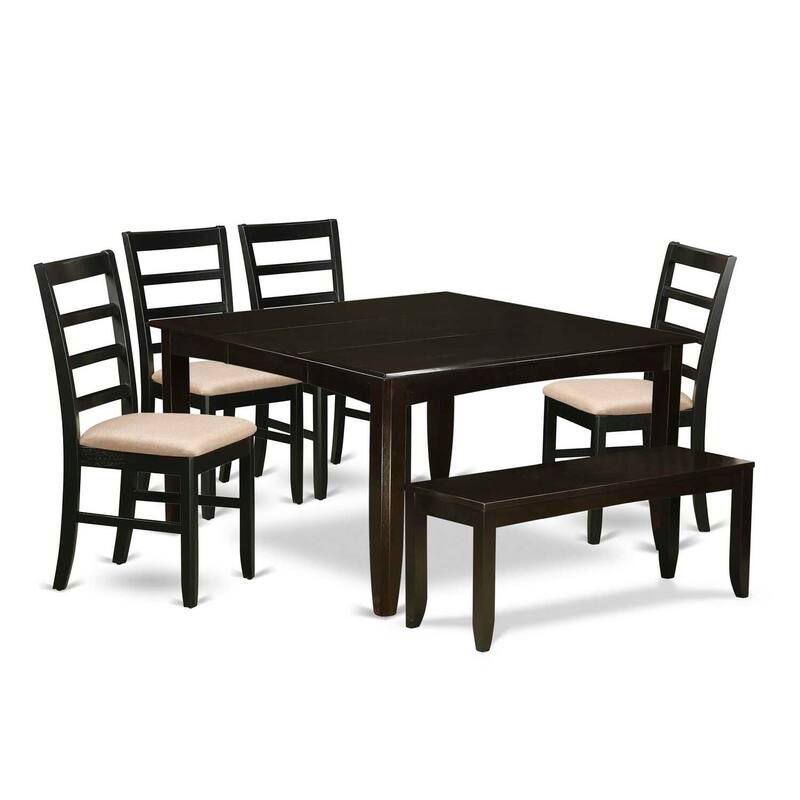 Dinette Set Kitchen Table with Chairs & Bench - Solid Wood Dining Room Set