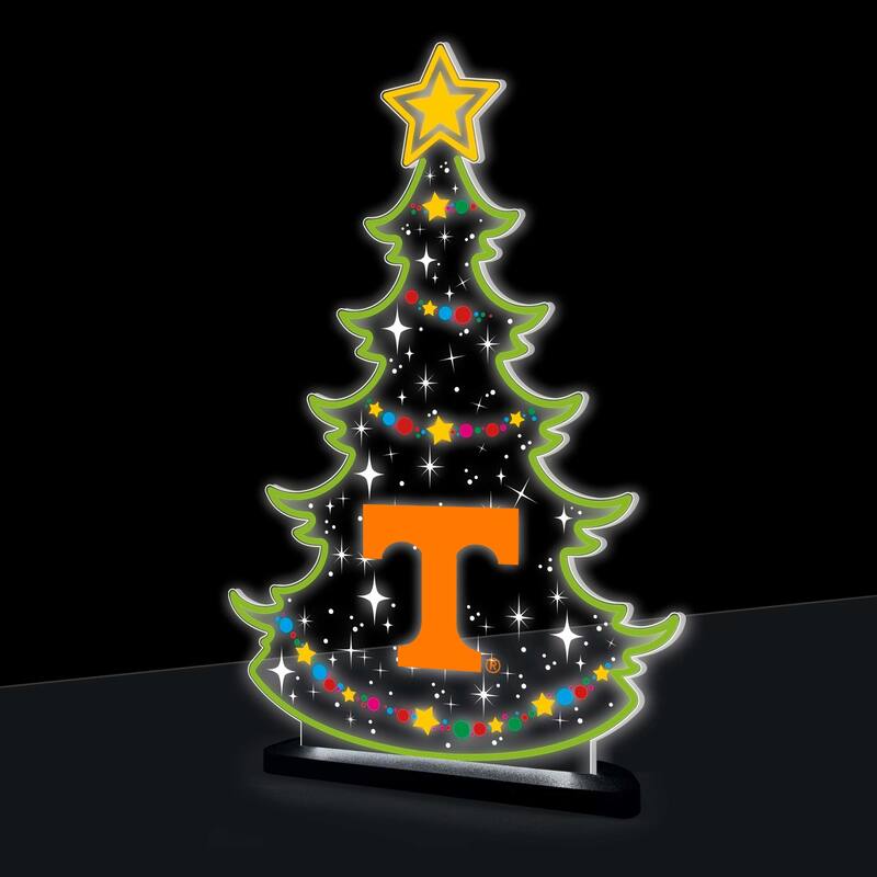 10" LED Tabletop Christmas Tree Desklite Sign, University of Tennessee