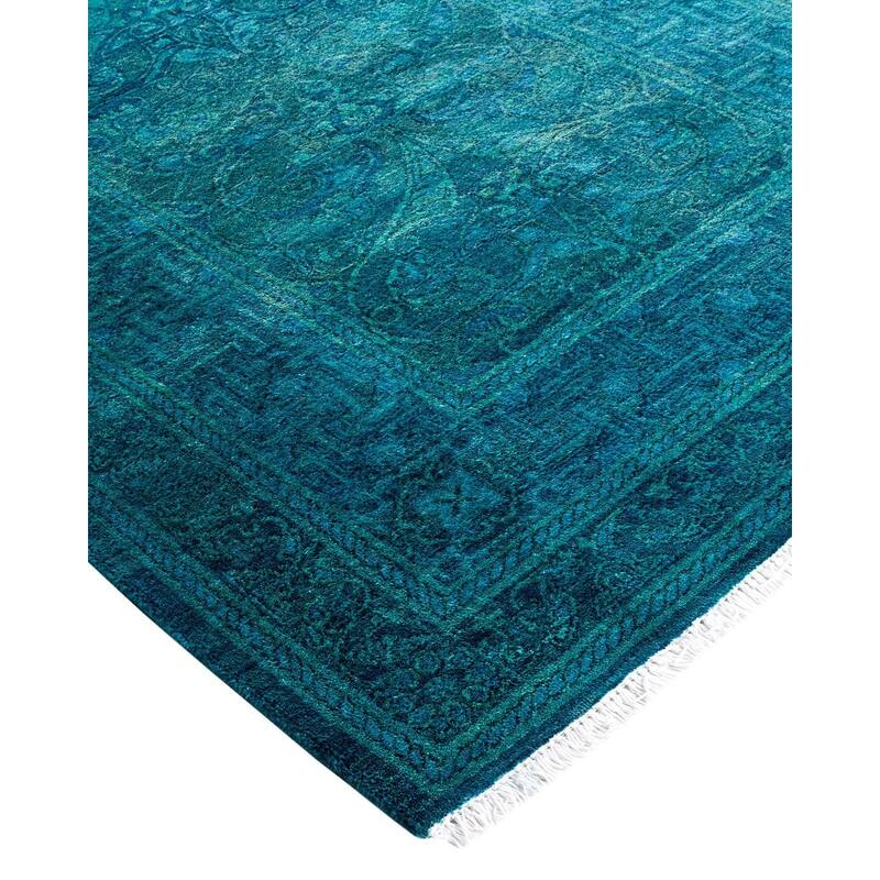 Contemporary Overdyed Wool Hand Knotted Area Rug - 2' 9" x 3' 8"