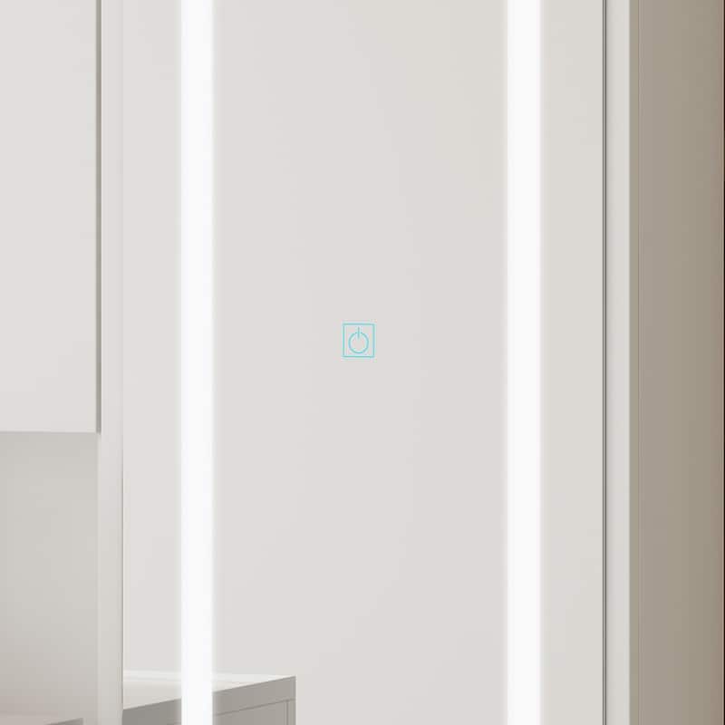 Mirror Dresser with Soft LED Highlights Dressing Cabinet Makeup Vanity - 31.5"x63"