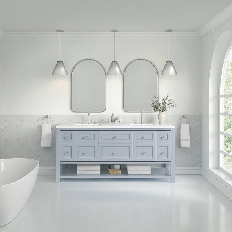 Breckenridge 72" Double Vanity, Serenity Blue - 72D