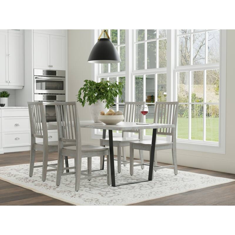 Solid Hand Finished Dining Chair - 39" - Driftwood Brown
