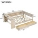 preview thumbnail 13 of 16, Full Size Wood Platform Bed with Storage Shelves, Drawers, Charging Station and Upholstered Headboard, Gray