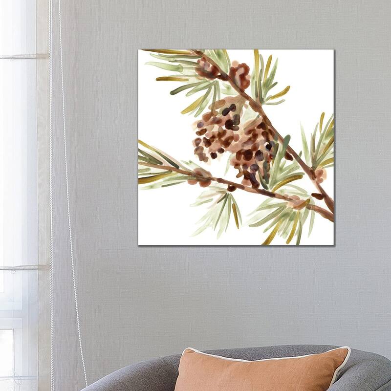 iCanvas "Simple Pine Cone II" by June Erica Vess Canvas Print - 26x26x1.5