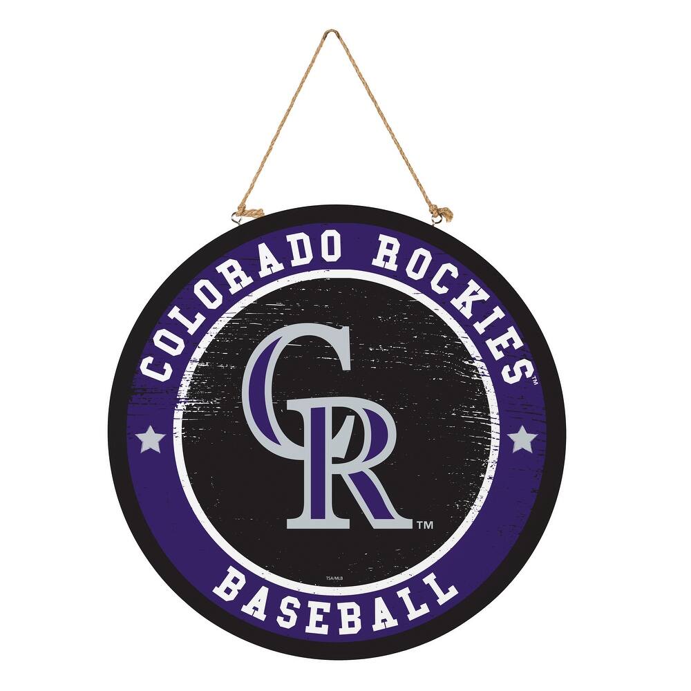 Colorado Rockies Wooden Door Decor Wall Sign - Multi-Color