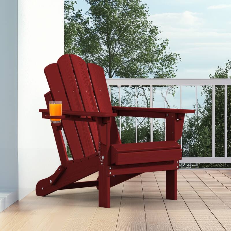 HDPE Plastic Outdoor/Indoor Adjustable Folding Adirondack Chair