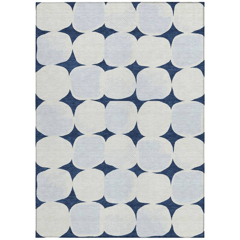 HomeRoots Abstract Transitional Rectangle Outdoor Rug