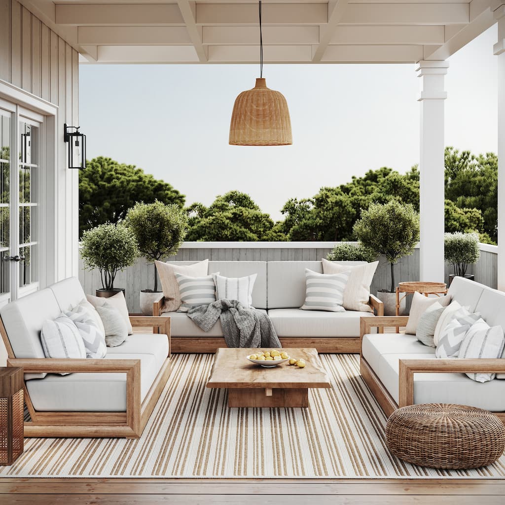 Frenshe Interiors Hermine Striped Indoor/Outdoor Area Rug
