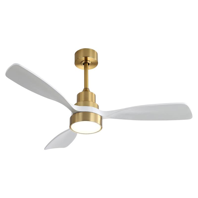Anmytek 48 Inch Wood Ceiling Fan Reversible DC Motor Remote Control Solid Wood Blades - 48 Inch