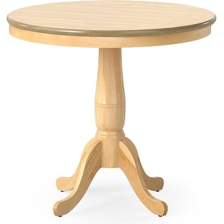 32 Inch Round Wood Dining Table for 2-4 People, Natural Finish - Bed ...