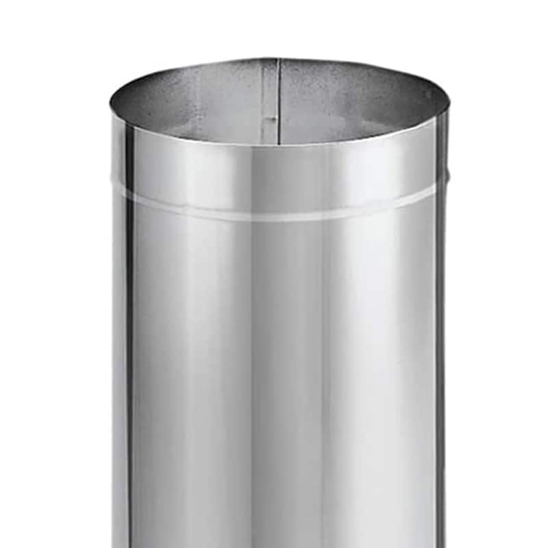 DuraVent DuraBlack 6DBK-48SS 48 x 6 Inch Stainless Steel Single Wall Stove Pipe - 5.51