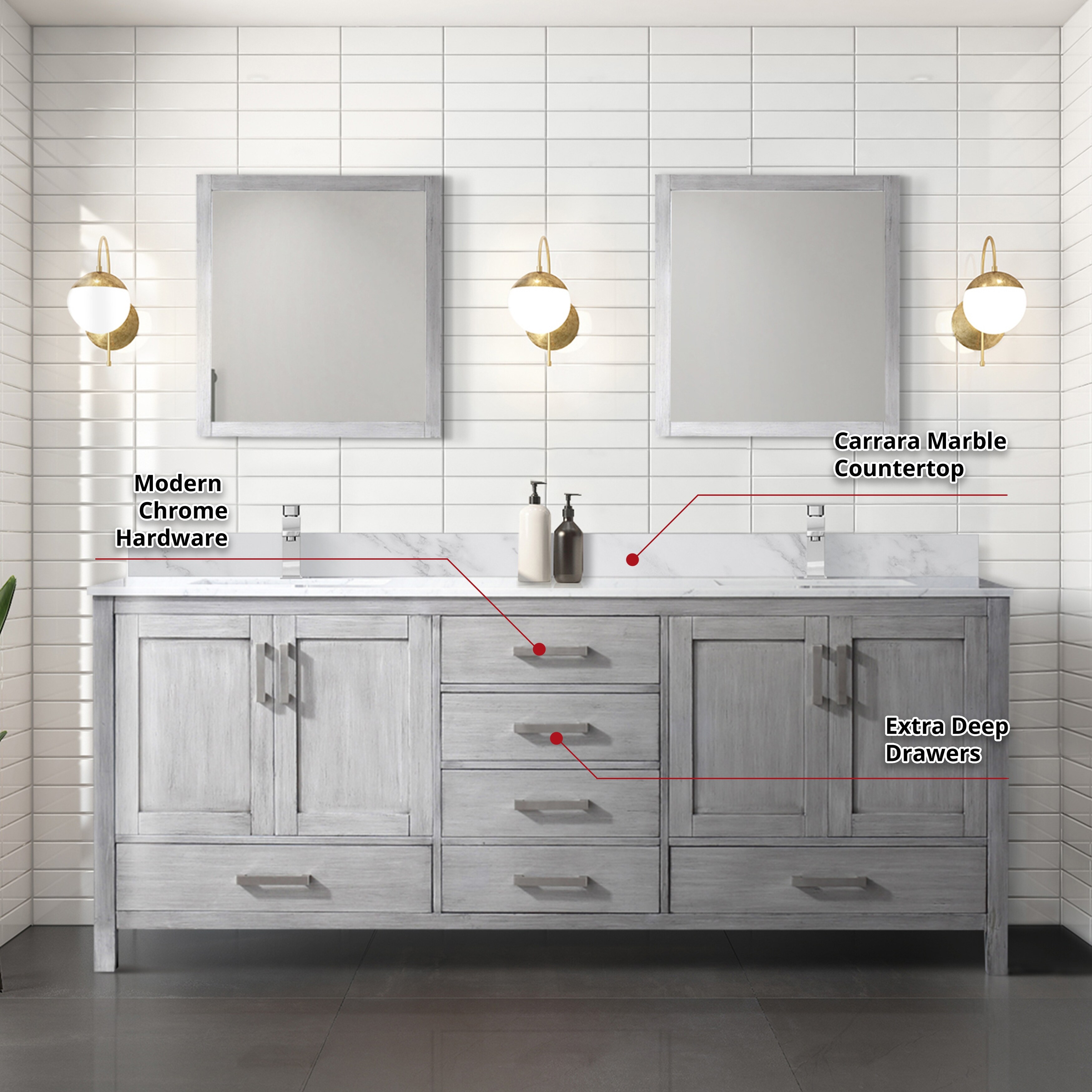 80 inch store bathroom vanity