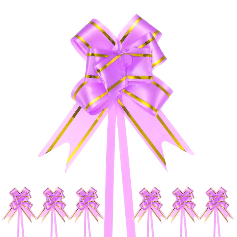 200pcs Ribbon Pull Bows Bows for Wedding Decorations - Light Purple - 2.56 Inch