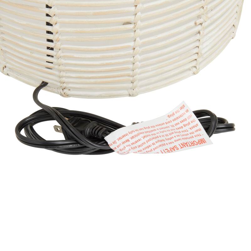 Polyester Natural Table Lamp - 15 x 15 x 25