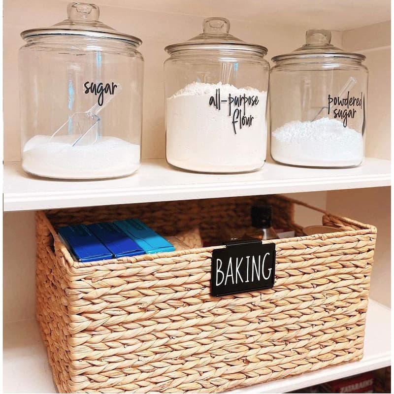 136 PCS Pantry Organizer Label Stickers for Spice Kitchen Organizer