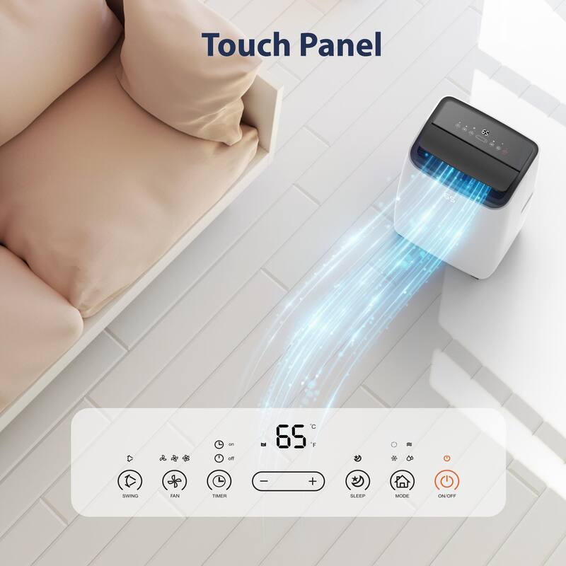 14000 BTU Portable Air Conditioner, 3-in-1 Cooling