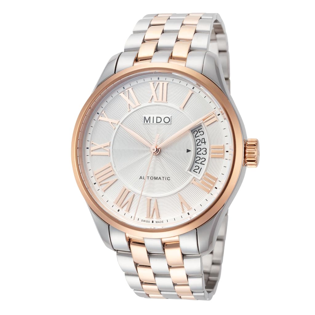 Mido Men's Belluna II 40mm Automatic Watch M0244072203300 - Silver - N/A