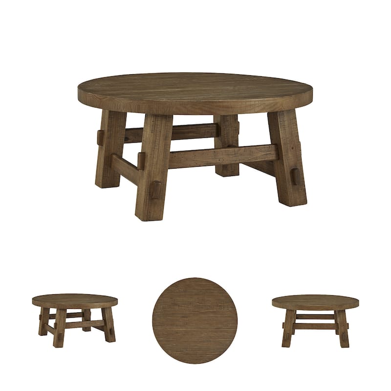 Signature Design by Ashley Mackifeld Brown/Beige Coffee Table - 40.13" W x 40.13" D x 19.13" H