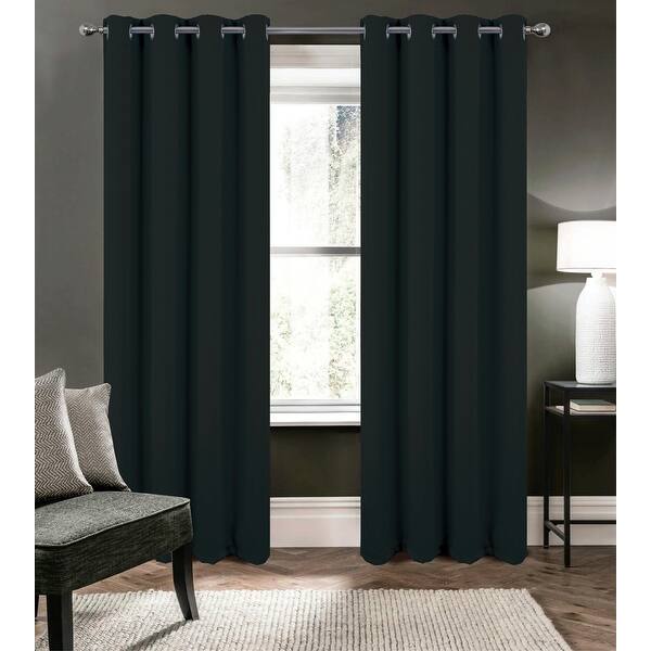 slide 2 of 24, Oakley Embossed Privacy Window Curtain 54" x 84" - Black