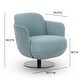 preview thumbnail 5 of 16, Solange Velvet Swivel Chair - 30.7"W x 30.3"D x 30.3"H