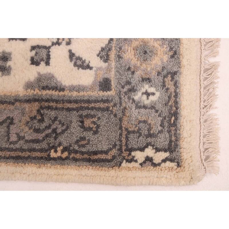 ECARPETGALLERY Hand-knotted Royal Oushak Cream Wool Rug - 2'6 x 19'3
