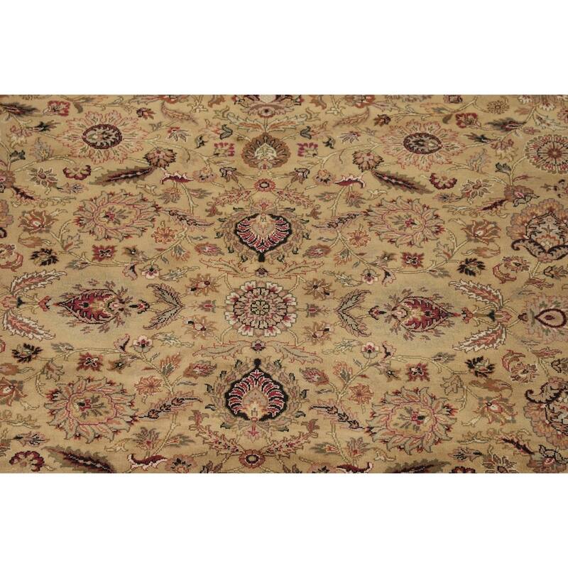 All-Over Floral Agra Oriental Area Rug Hand-Knotted Wool Carpet - 8'2"x 10'1"